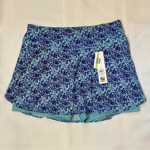 Nicole‎ Miller Sport Skort Floral Media Pocket Sz XL NWT